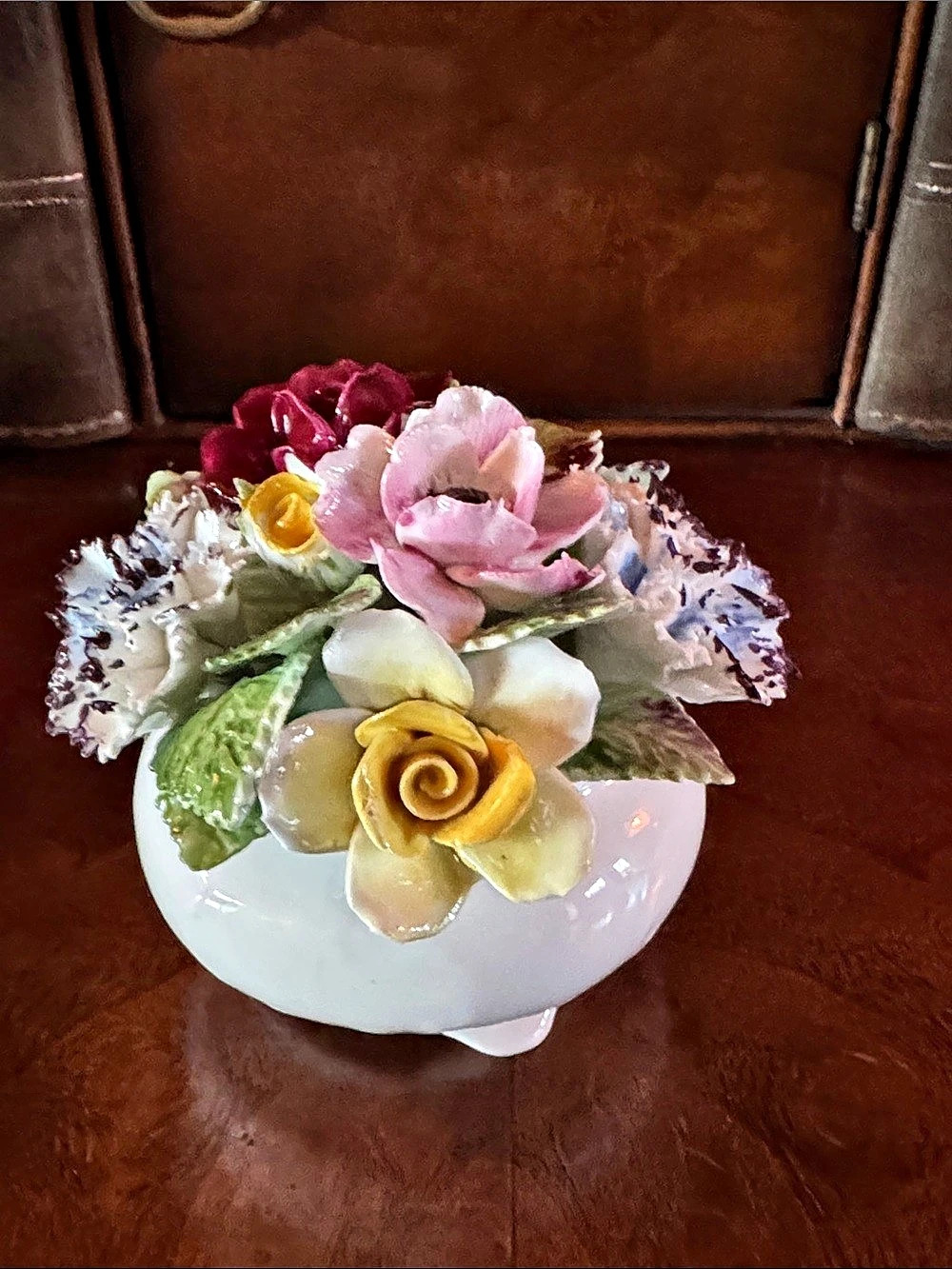 Royal Doulton Fine Bone China Floral Posy Arrangement Basket - New!